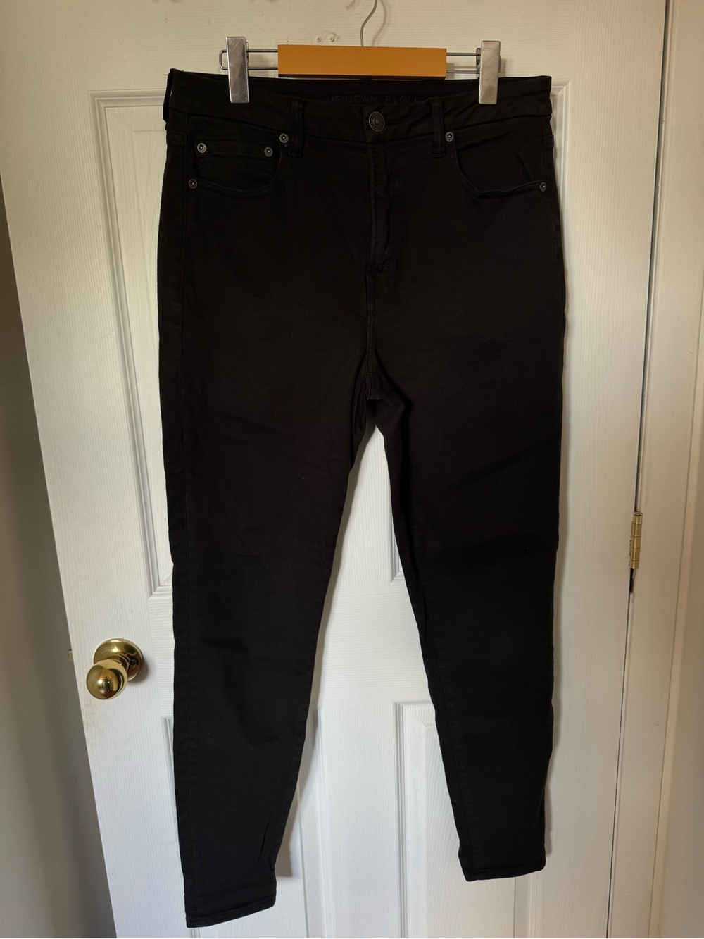 Size 12 Long, American Eagle Outfitters Black High Waisted Skinny Jeans